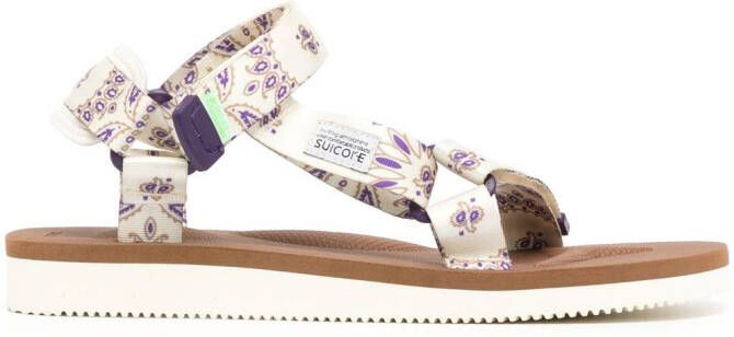 Suicoke DEPA-Cab sandalen met paisley-print Wit