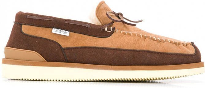 Suicoke Loafers met vlakken Bruin