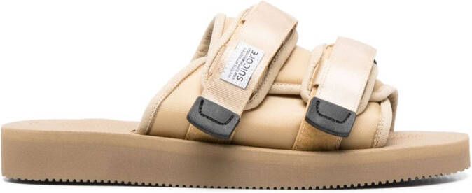 Suicoke Moto-Cab gewatteerde slippers Beige