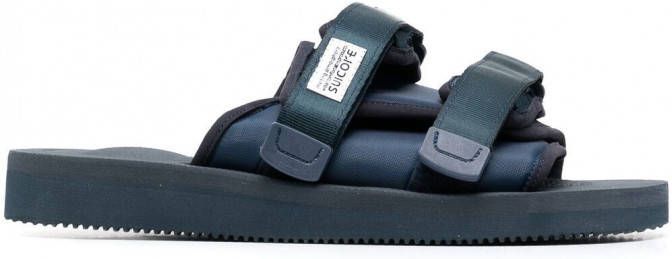 Suicoke Moto Cab slippers met klittenband Blauw
