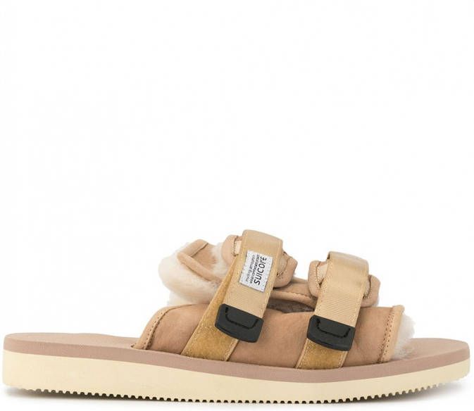 Suicoke Moto M2 sandalen met lamswol Bruin