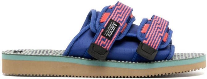 Suicoke Moto sandalen met klittenband Blauw