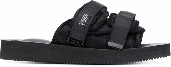 Suicoke Moto-VHL sandalen met lammy afwerking Zwart