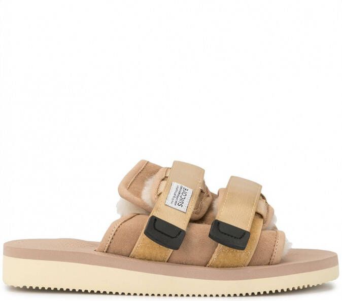 Suicoke Moto suède sandalen Bruin