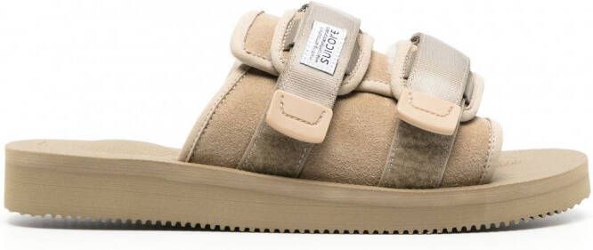 Suicoke Sandalen met logopatch Beige