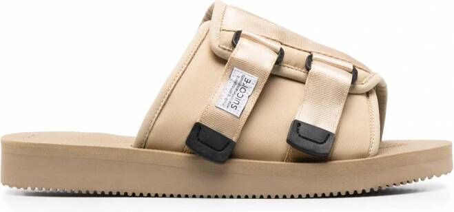 Suicoke Slippers met klittenband Beige