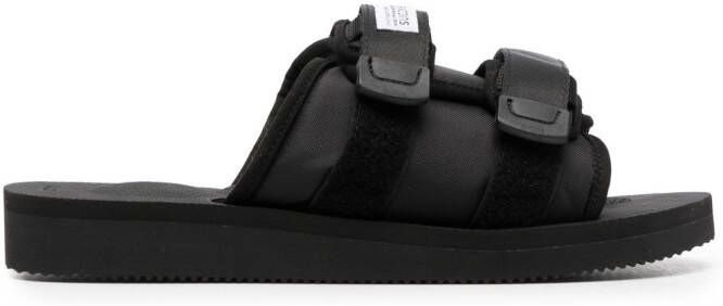 Suicoke Slippers met logopatch Zwart