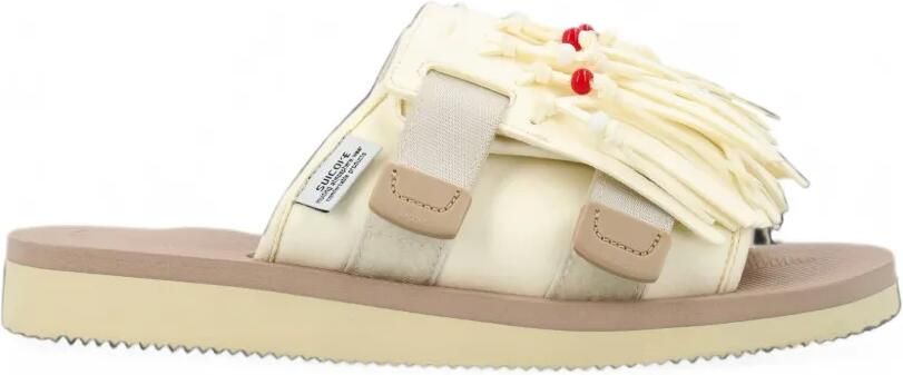 Suicoke Hoto-Cab slippers met franje Beige