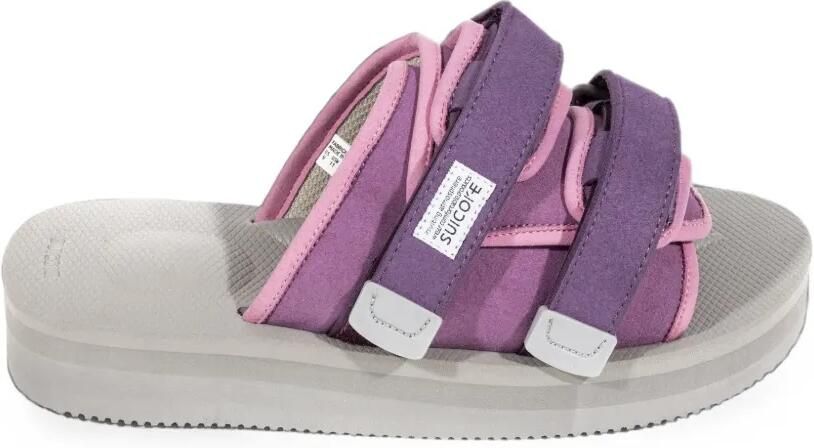 Suicoke Moto-po slippers met klittenband Paars