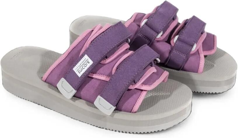 Suicoke Moto-po slippers met klittenband Paars - Foto 2