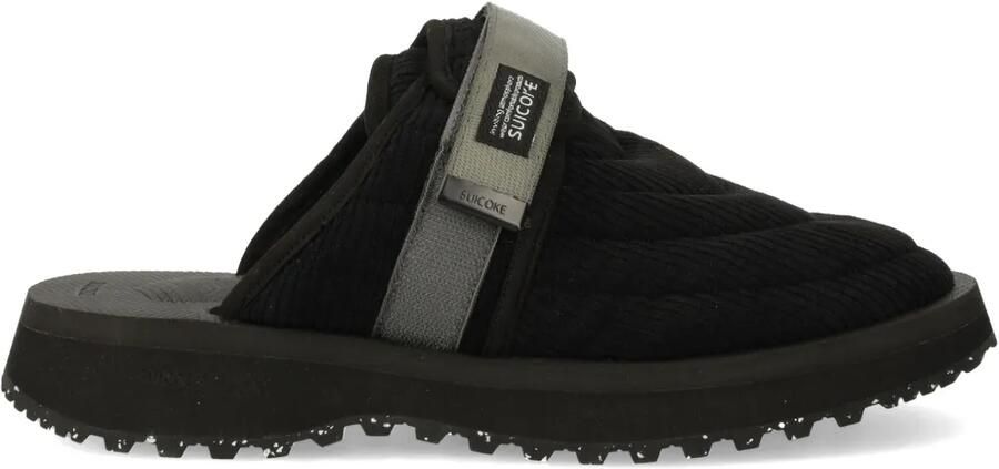Suicoke Slippers met klittenband Zwart