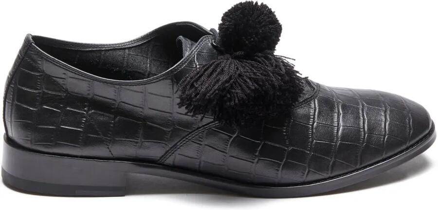 Suicoke Sneakers met kwastje en krokodillen-reliëf Zwart