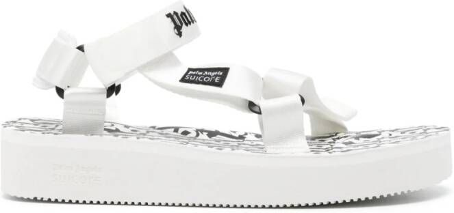 Suicoke x Palm Angels Depa sandalen met logoprint Wit