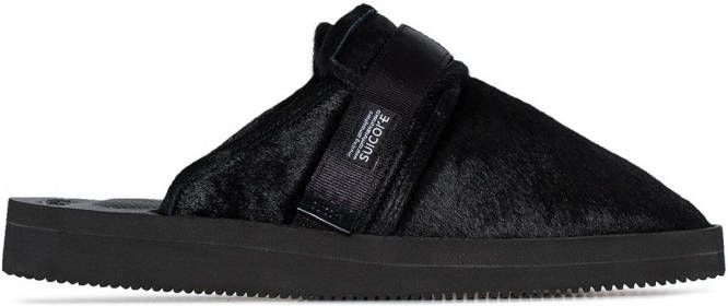 Suicoke Zavo slippers met textuur Zwart