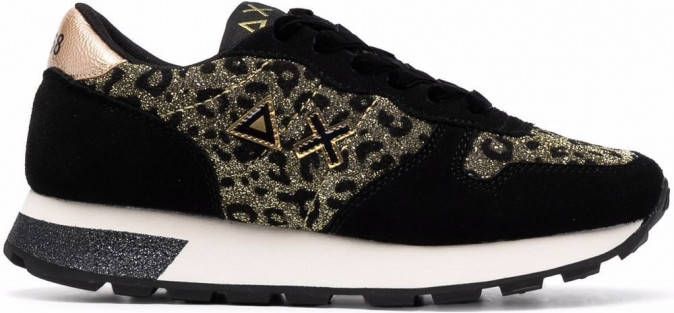 Sun 68 Sneakers met dierenprint Zwart - Schoenen.nl
