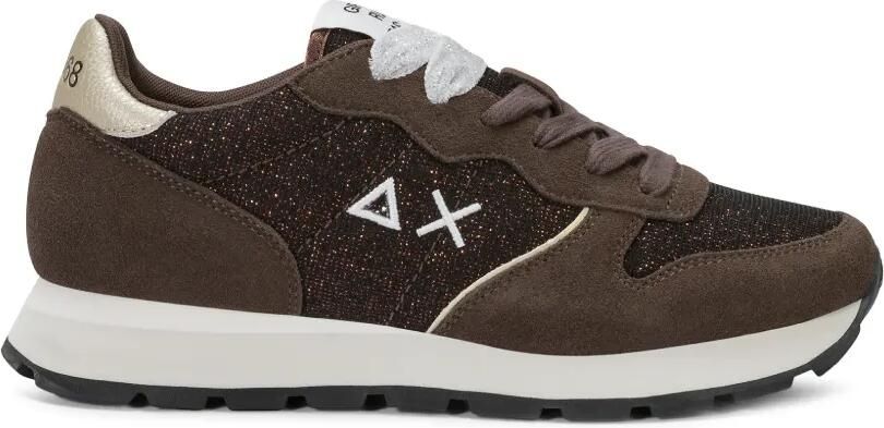 Sun68 Allie Glitter suède sneakers Bruin