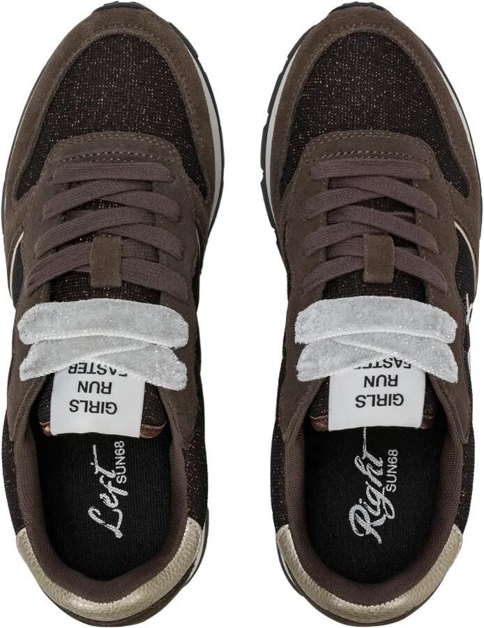Sun68 Allie Glitter suède sneakers Bruin - Foto 2