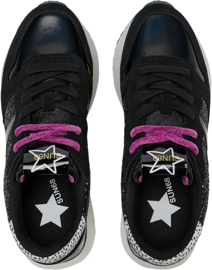 Sun68 Ally sneakers met glitter en plateauzool Zwart - Foto 2