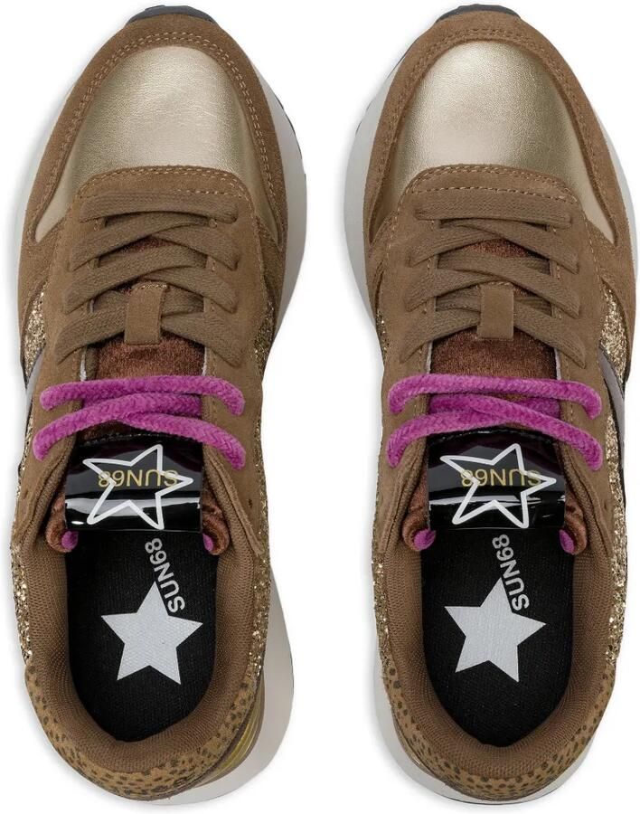 Sun68 Ally sneakers met glitter en vlakken Bruin - Foto 2