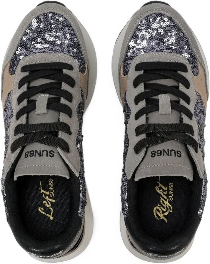 Sun68 Big Ally sneakers met plateauzool verfraaid met pailletten Grijs