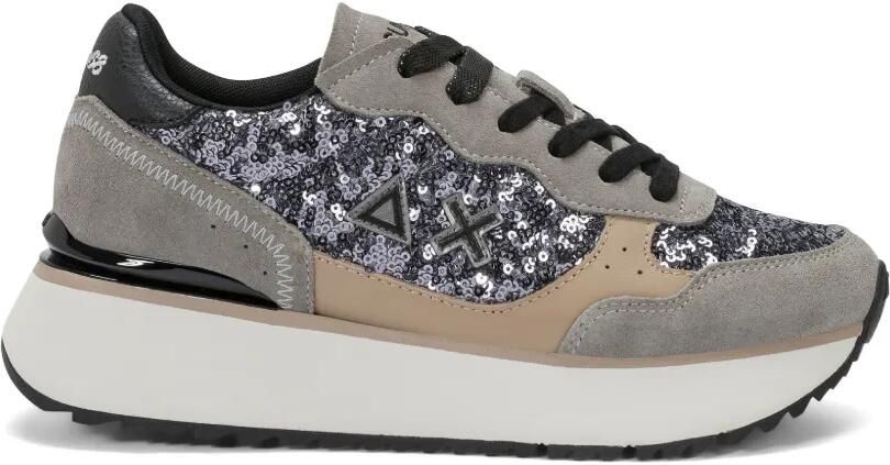 Sun68 Big Ally sneakers met plateauzool verfraaid met pailletten Grijs - Foto 4