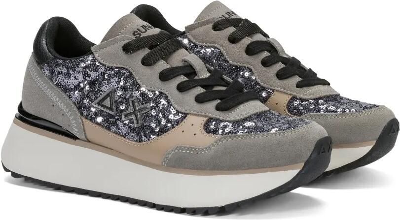 Sun68 Big Ally sneakers met plateauzool verfraaid met pailletten Grijs - Foto 3