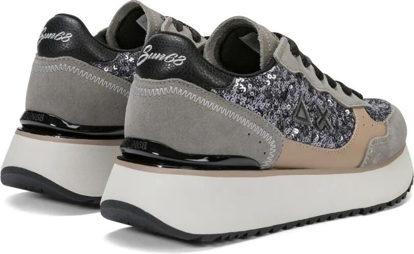 Sun68 Big Ally sneakers met plateauzool verfraaid met pailletten Grijs - Foto 2