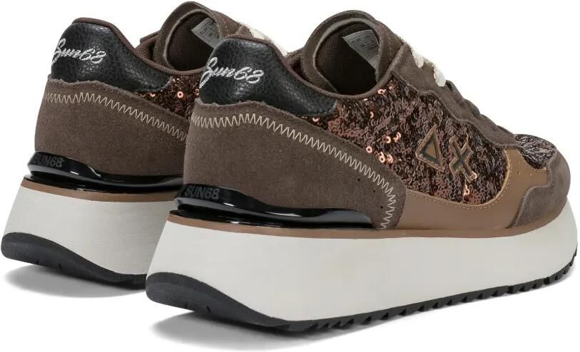 Sun68 Big Ally sneakers verfraaid met pailletten en vlakken Bruin - Foto 2