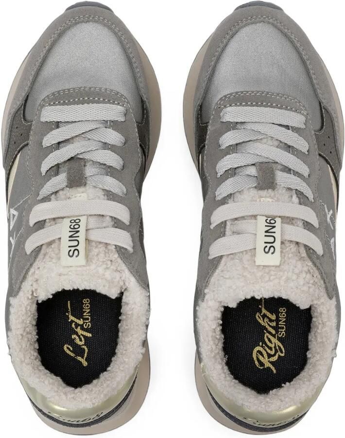 Sun68 Big Ally Teddy sneakers met plateauzool en vlakken Grijs