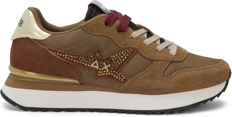 Sun68 Big Stargirl sneakers met vlakken Bruin