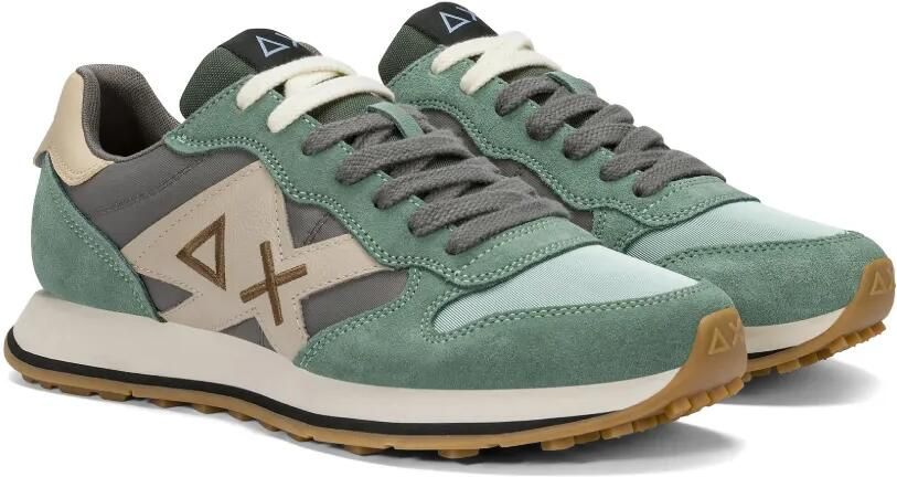 Sun68 Jaki 2.0 suède sneakers met logo-patch Groen - Foto 4