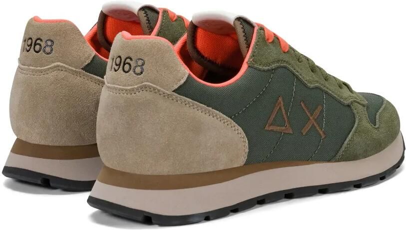 Sun68 Sneakers met suède vlakken en geborduurd logo Groen - Foto 3