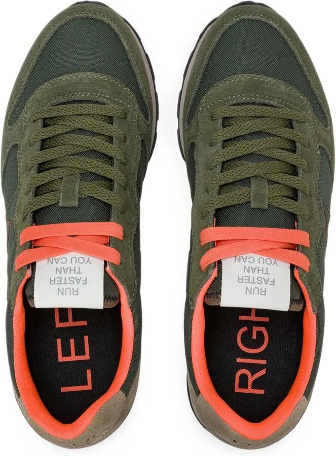 Sun68 Sneakers met suède vlakken en geborduurd logo Groen - Foto 2