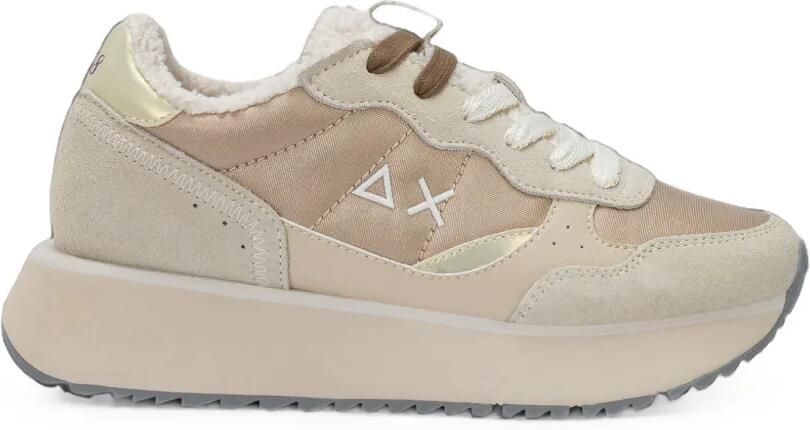 Sun68 Sneakers met vlakken Beige