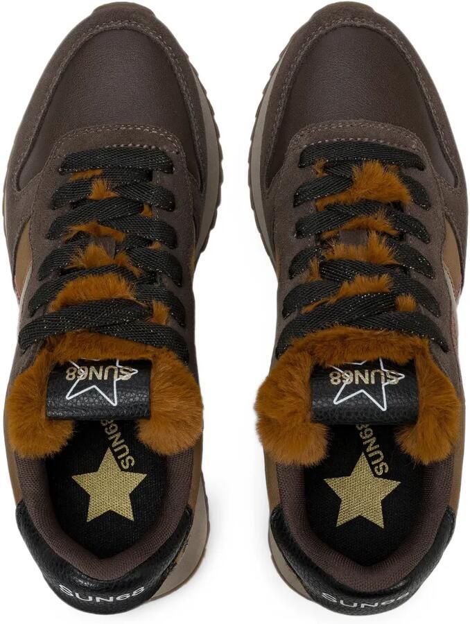 Sun68 Stargirl Animalier sneakers van imitatiebont Bruin