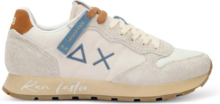 Sun68 Tom sneakers met suède afwerking en vlakken Beige