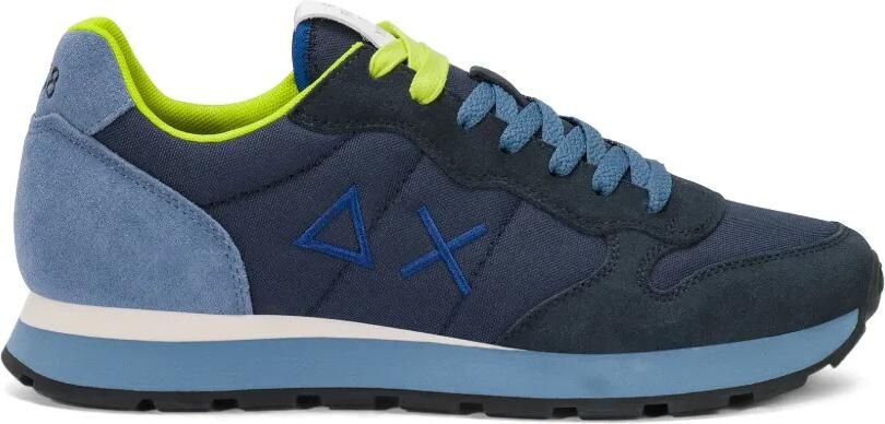 Sun68 Tom sneakers met vlakken en geborduurd logo Blauw