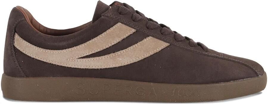 Superga 1960 Capri sneakers met suède streep Bruin