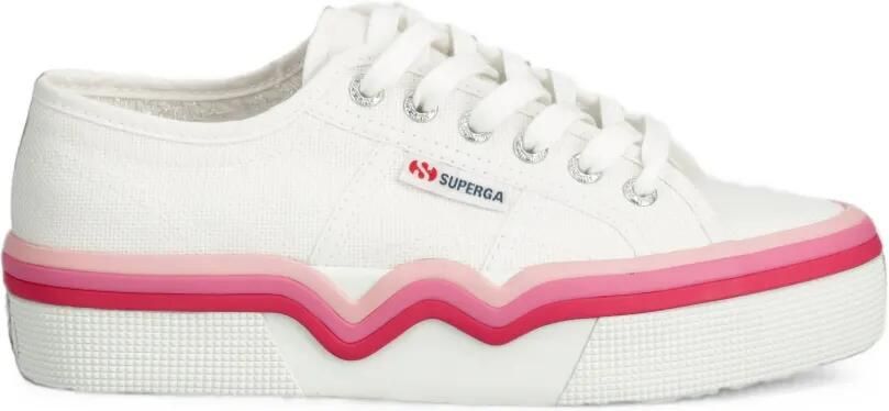 Superga 2740 low-top sneakers met platform Wit