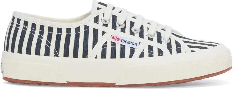 Superga 2750 gestreepte sneakers Wit