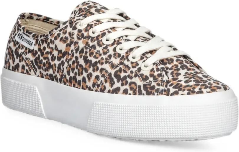 Superga 3740 sneakers met luipaardprint en plateauzool Beige - Foto 2