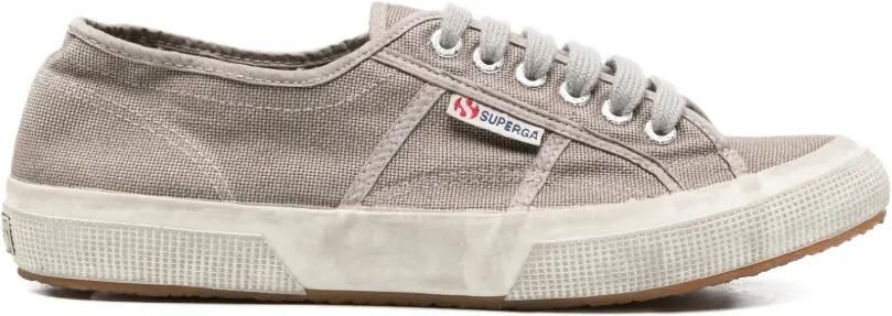 Superga Gerafelde canvas sneakers Grijs