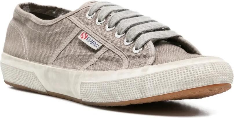 Superga Gerafelde canvas sneakers Grijs - Foto 2