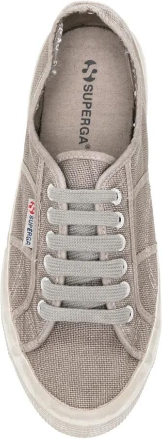 Superga Gerafelde canvas sneakers Grijs - Foto 4