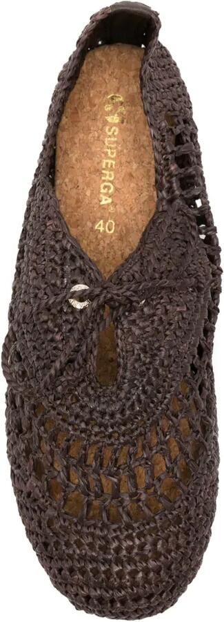 Superga Geweven veterschoenen Bruin - Foto 4