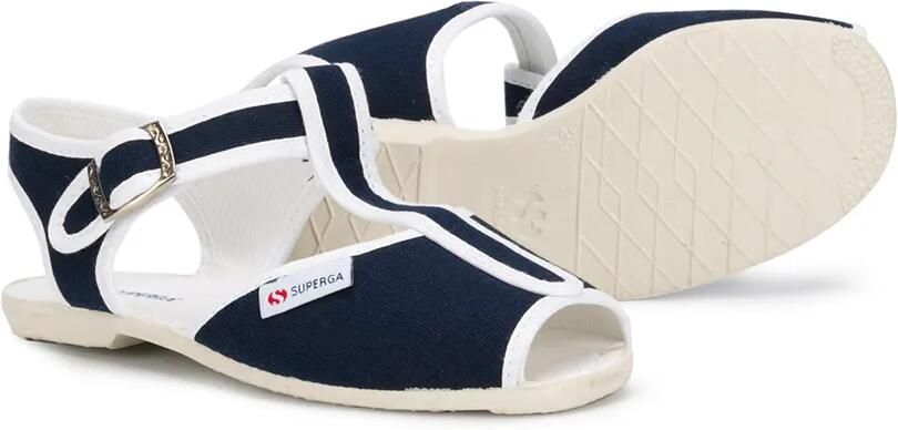 Superga Kids Sandalen met T-bandje Blauw - Foto 3