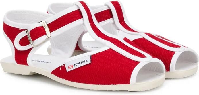 Superga Kids Sandalen met T-bandje Rood