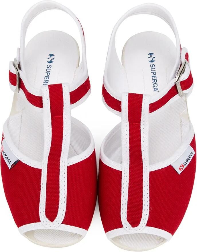 Superga Kids Sandalen met T-bandje Rood - Foto 2