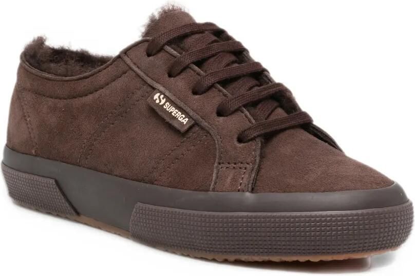 Superga shearling-lined suede sneakers Bruin