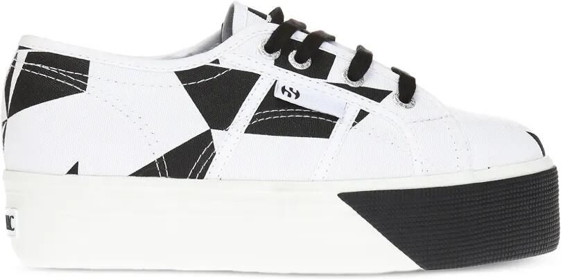 Superga X VITKAC tweekleurige sneakers met veter Wit